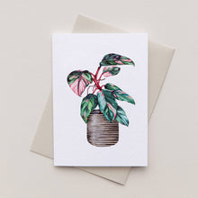 Load image into Gallery viewer, Mini House Plant Watercolour Sustainable Greetings Card