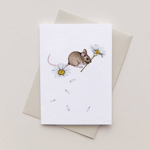 Field Mouse Watercolour Sustainable Greetings Card