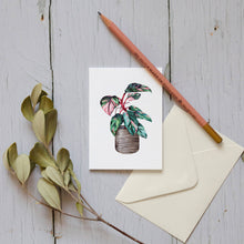 Load image into Gallery viewer, Mini House Plant Watercolour Sustainable Greetings Card
