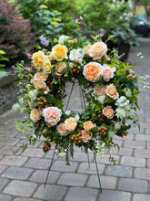 Load image into Gallery viewer, Funeral Floral Wreath and Stand
