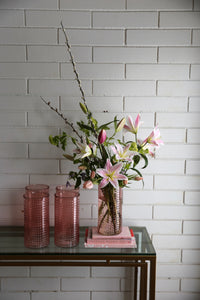 ♥ Valentine's Day ♥ -  Pink Lily, Tulip and Vibernum Vase Arrangement