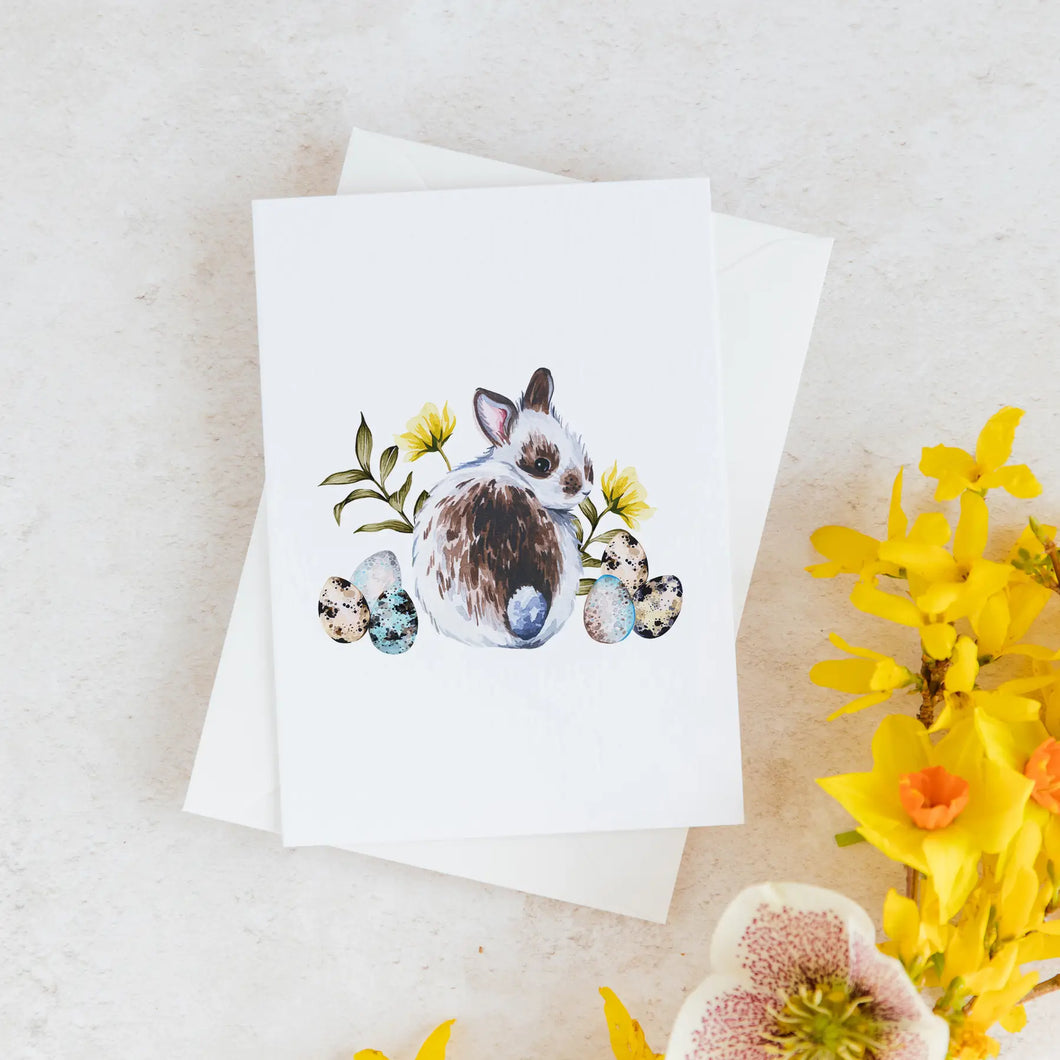 Easter Bunny Watercolour Sustainable Greetings Card
