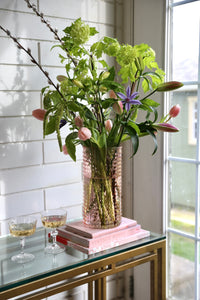 ♥ Valentine's Day ♥ -  Pink Lily, Tulip and Vibernum Vase Arrangement