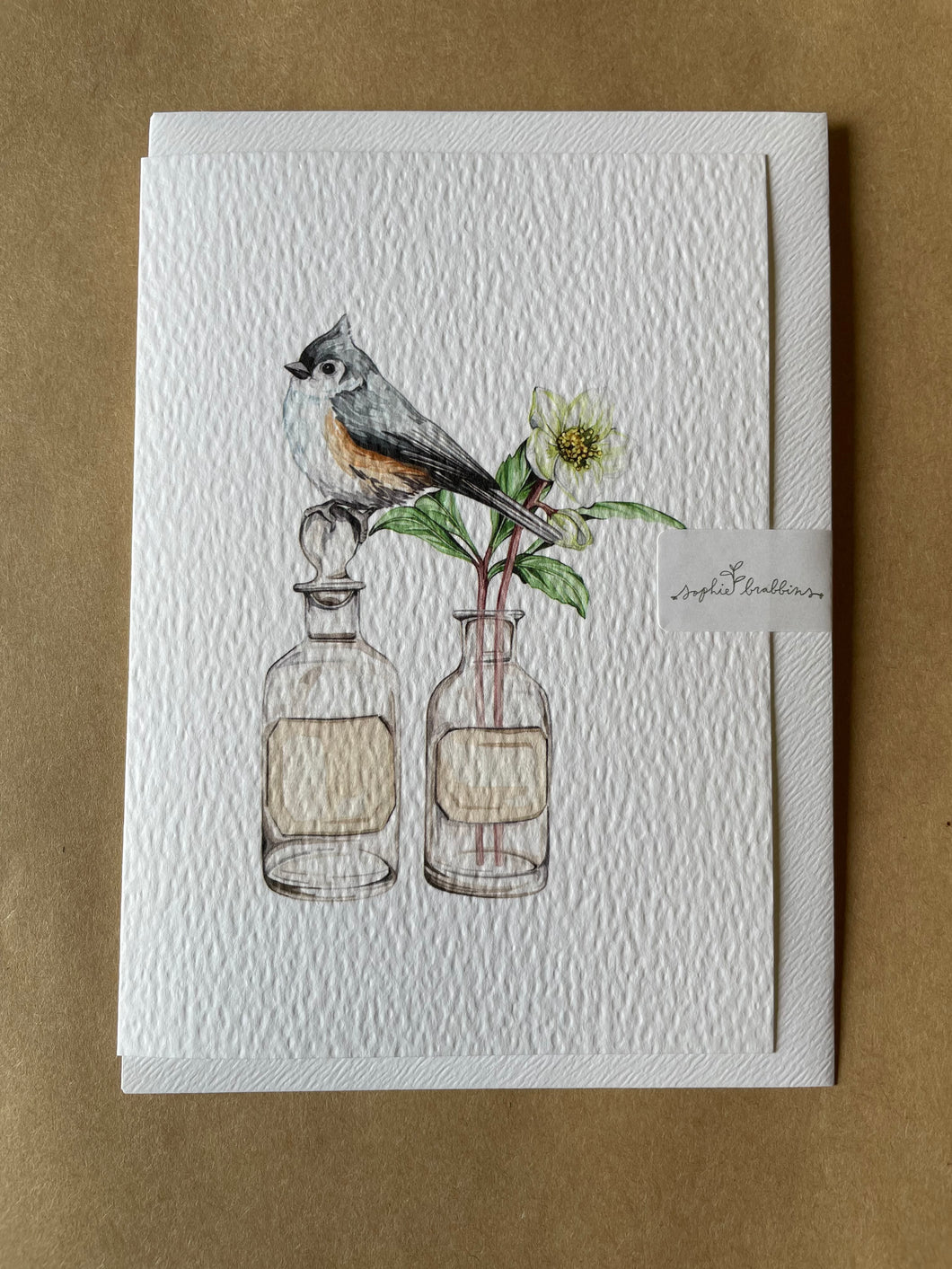 Sophie Brabbins - Bird & Bottle Greeting Card
