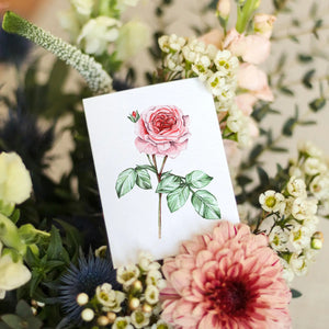 Mini Rose Watercolour Sustainable Greetings Card