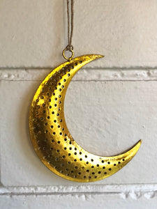 Gold Crescent Moon Ornament