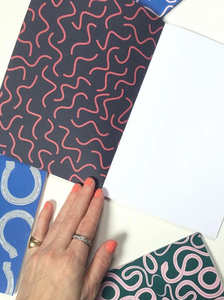 Wiggle Notebook with Squiggle Endpapers