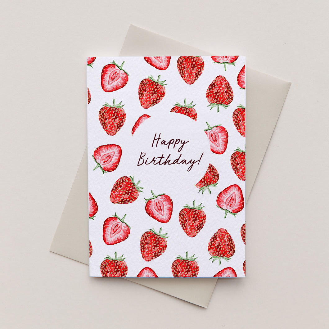 Sophie Brabbins - Strawberry Happy Birthday Card